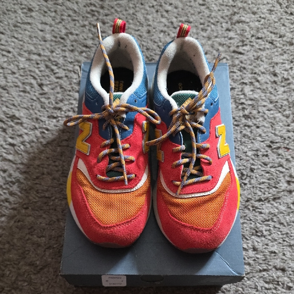 New Balance Kids' Red and Blue Sneakers
